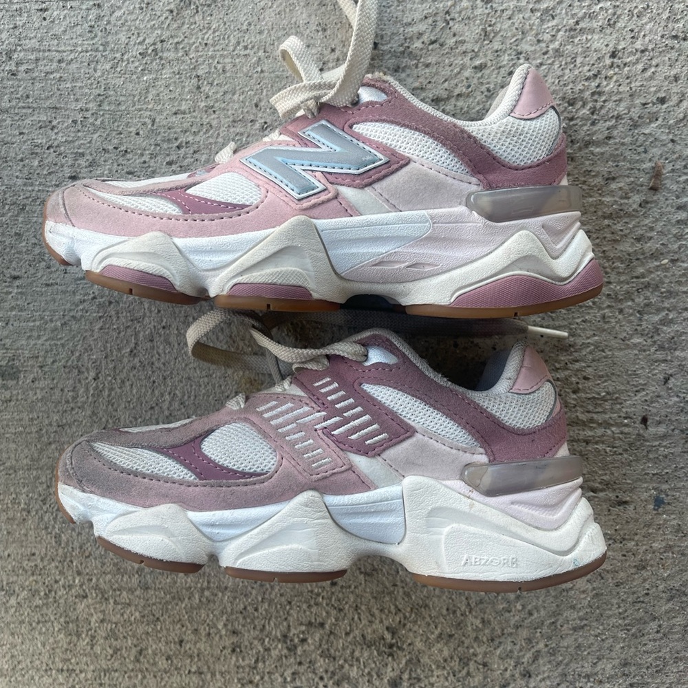 New Balance Women's Mauve and White Sneakers
